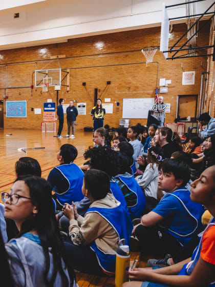 PHOTOS: Bryan Trottier Attends Floorball Session