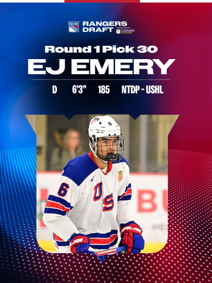NYR 2024 NHL Draft Round 1 EJ Emery