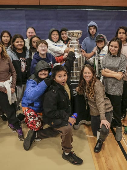 Stanley Cup surprises Enoch Cree Nation students