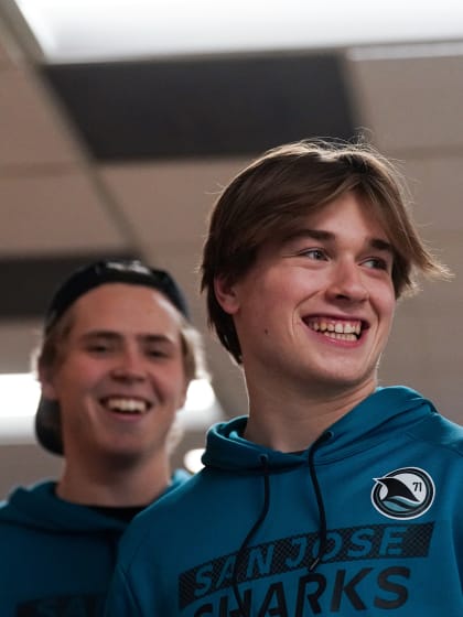 Celebrini and Smith compliment each other on and off ice