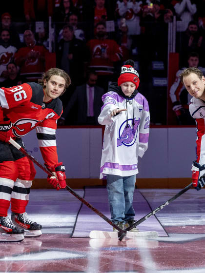 Theo's Visit & Hockey Fights Cancer Night