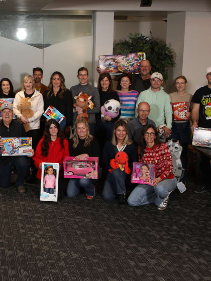 2025 Flames Alumni Toy Drive Wrapping Day