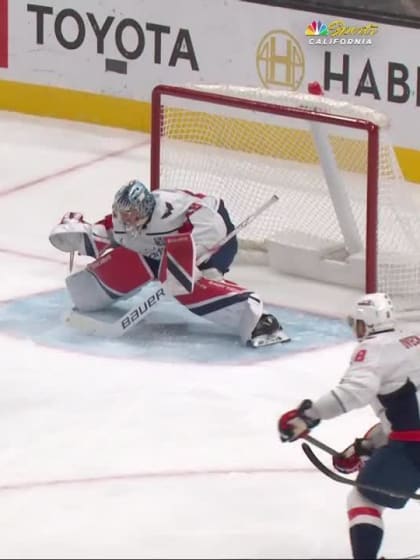WSH@SJS: Celebrini scores goal against Logan Thompson