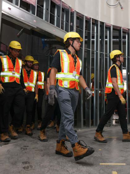 Photo Gallery - Flames Prospects Visit Scotia Place