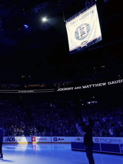 Johnny Gaudreau remembered before Columbus Blue Jackets home opener