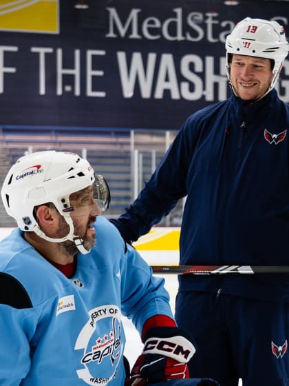 Nicklas Backstrom joins Alex Ovechkin at Capitals practice