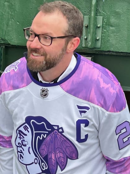 University of Chicago professor Brandon Faubert honored at NHL Winter Classic