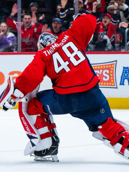 Logan Thompson happy to have number called by Washington Capitals for playoff run