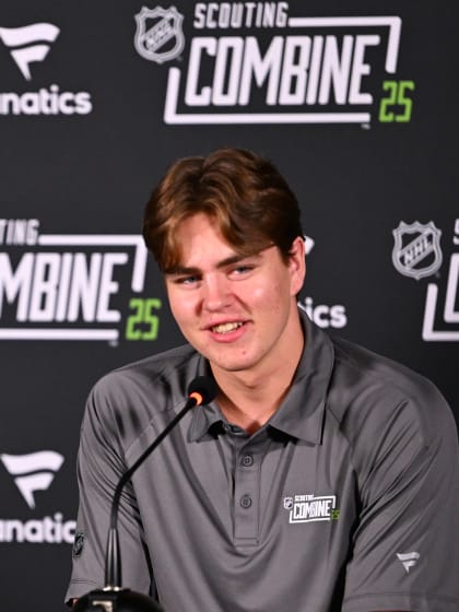 Victor Eklund Anton Frondell Sweden teammates at NHL Scouting Combine