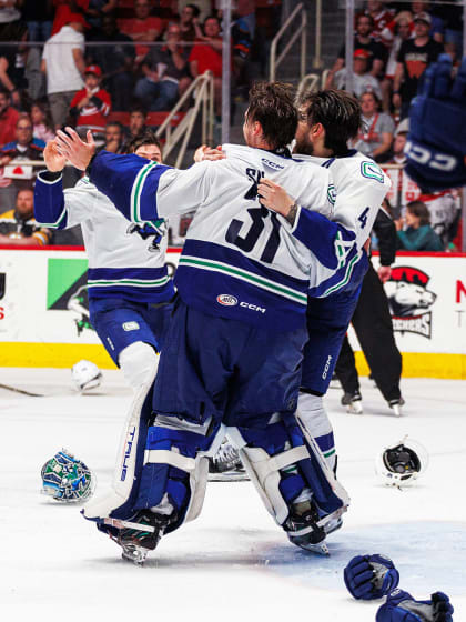 Abbotsford Canucks Charlotte Checkers Calder Cup finals game 6 recap