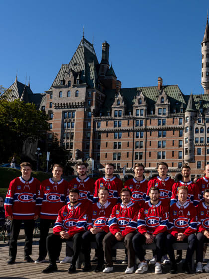 Habs team photo at Château Frontenac