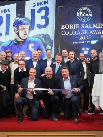 Mats Sundin proud to win 3rd annual Borje Salming Courage Award