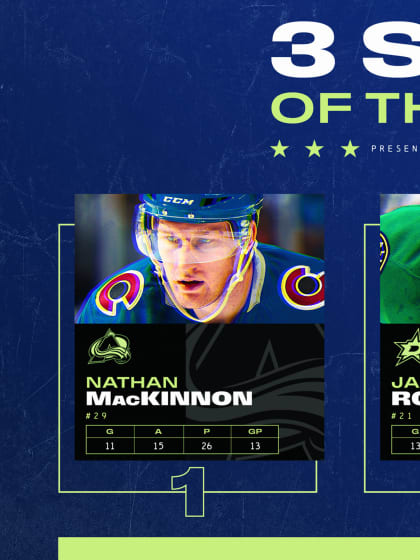MacKinnon Robertson Bedard named 3 Stars of the Month for November 2025
