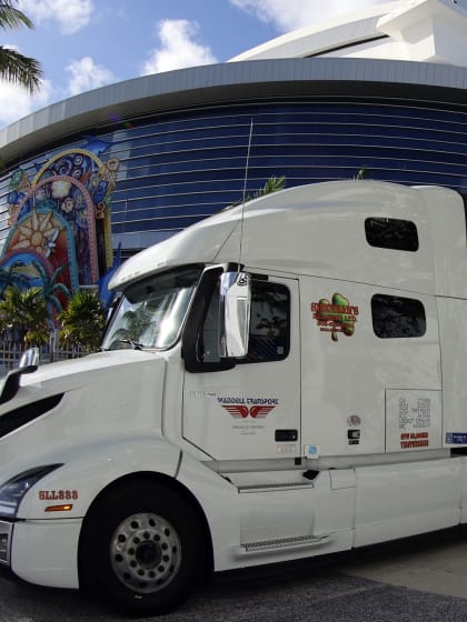 ice trucks arrive in Miami ahead of Panthers Rangers 2026 Winter Classic at loanDepot Park