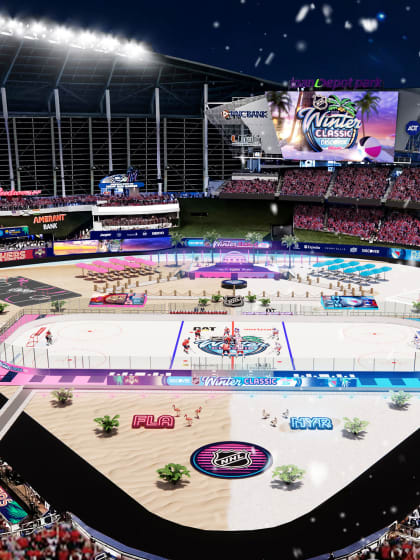 NHL rendering of loanDepot park design for Winter Classic