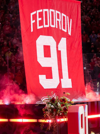 Sergei Fedorov Detroit Red Wings number retired