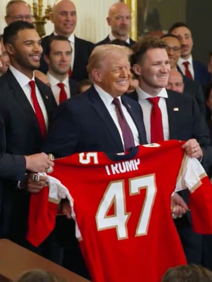 Florida Panthers visit White House to celebrate repeat Stanley Cup win