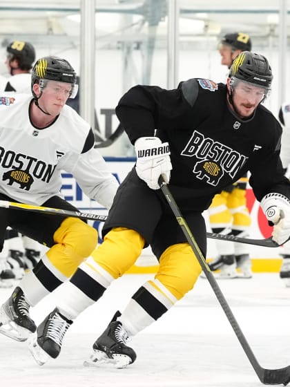 Tanner Jeannot all business for Boston Bruins at Stadium Series