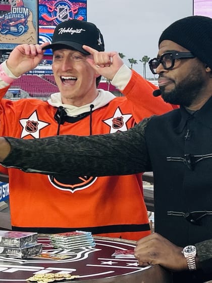 PK Subban opens Upper Deck hockey cards at Stadium Series