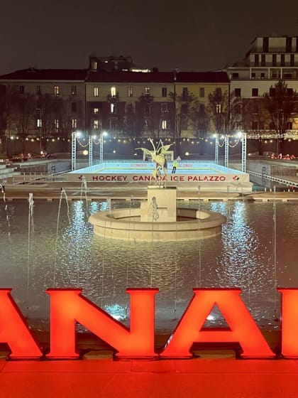Team Canada connects at spectacular Ice Palazzo set up for athletes families in Milan
