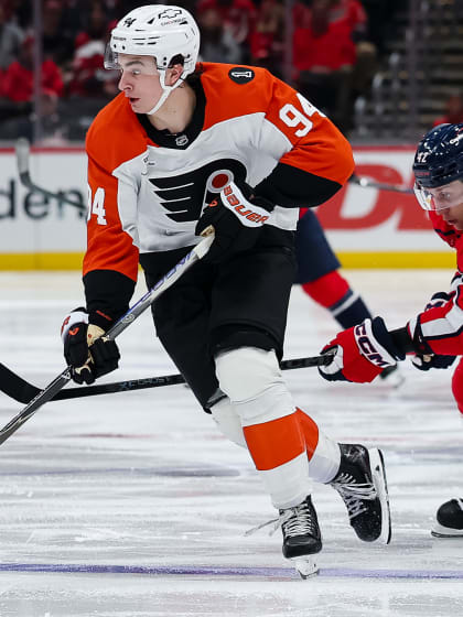 NHL EDGE stats Porter Martone Philadelphia Flyers debut 2026