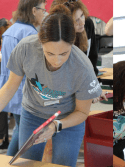 Sharks Foundation refreshes elementary school library as part of the Goals for Kids program