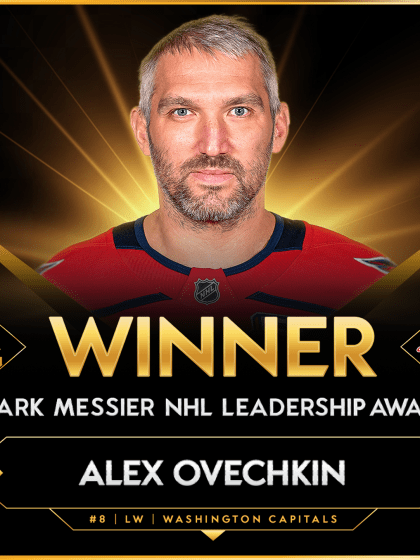 Alex Ovechkin named winner of 2025 Mark Messier Leadership Award