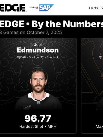 NHL EDGE site new look has advanced statistics for everybody