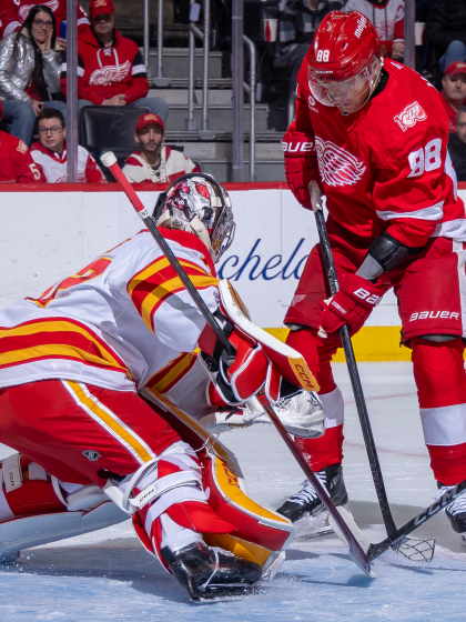 Calgary Flames Detroit Red Wings game recap March 16 2026