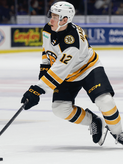 James Hagens has 1st practice with Bostondebut undecided