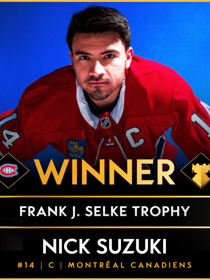 Cole Caufield, Nick Suzuki win Selke, Lady Byng trophies