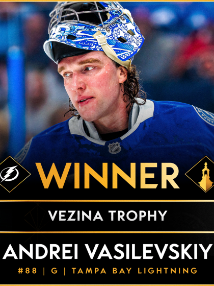 Andrei Vasilevskiy wins 2026 Vezina Trophy as best goalie in NHL