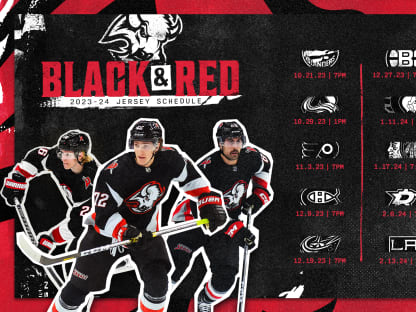 Black and red scheme returning as Sabres' third jersey for 12 home games