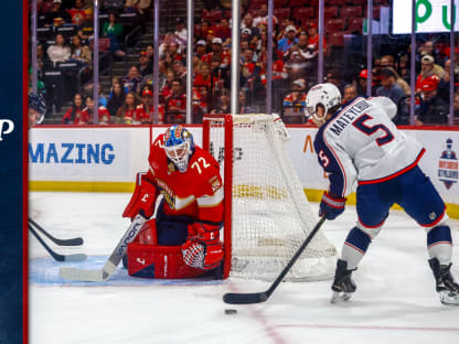 Blue Jackets run point streak to eight in OT loss at Florida