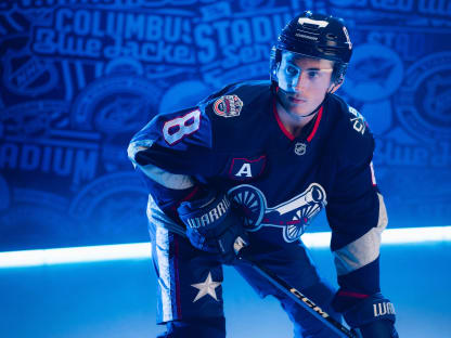 Blue Jackets uniforms for 2025 Navy Federal Credit Union NHL
