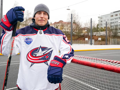 Laine star of Global Series for Blue Jackets in home country of