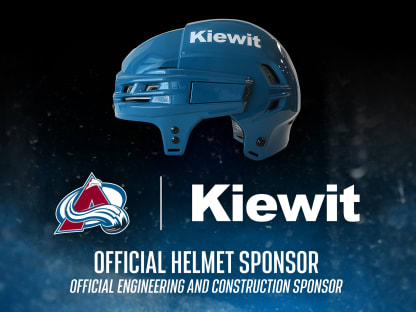 colorado avalanche football helmet Avalanche and Kiewit Corporation Announce Official Helmet Sponsorship