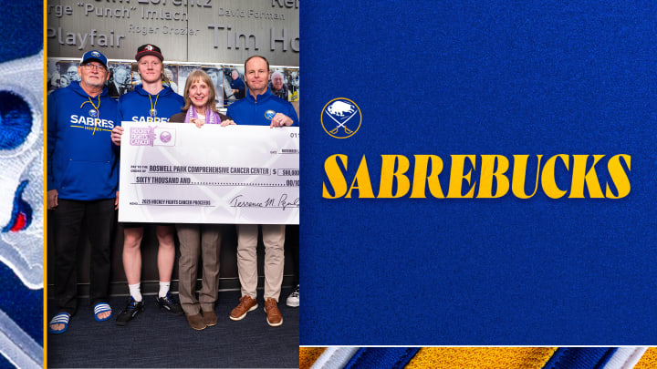 Sabrebucks - Lindy Ruff, Rasmus Dahlin and Kevyn Adams pictured