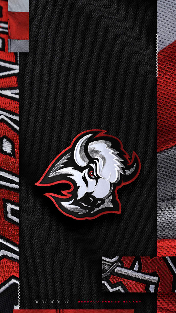 Sabres alternate logo on a black background