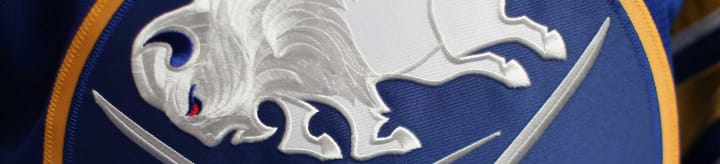 Detailed photo of the Sabres logo crest