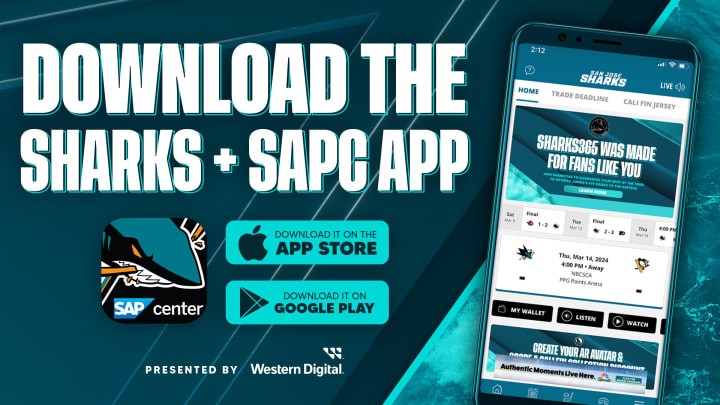 Download the Sharks + SAPC app presented by Western Digital on the App Store or Google Play