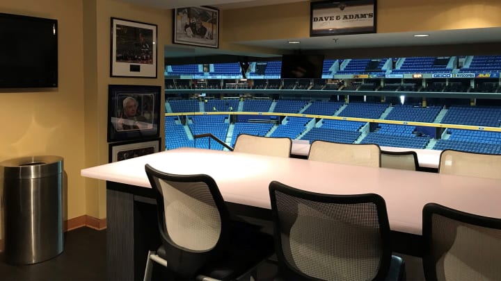 Photo from inside one of Key Bank Center's suites