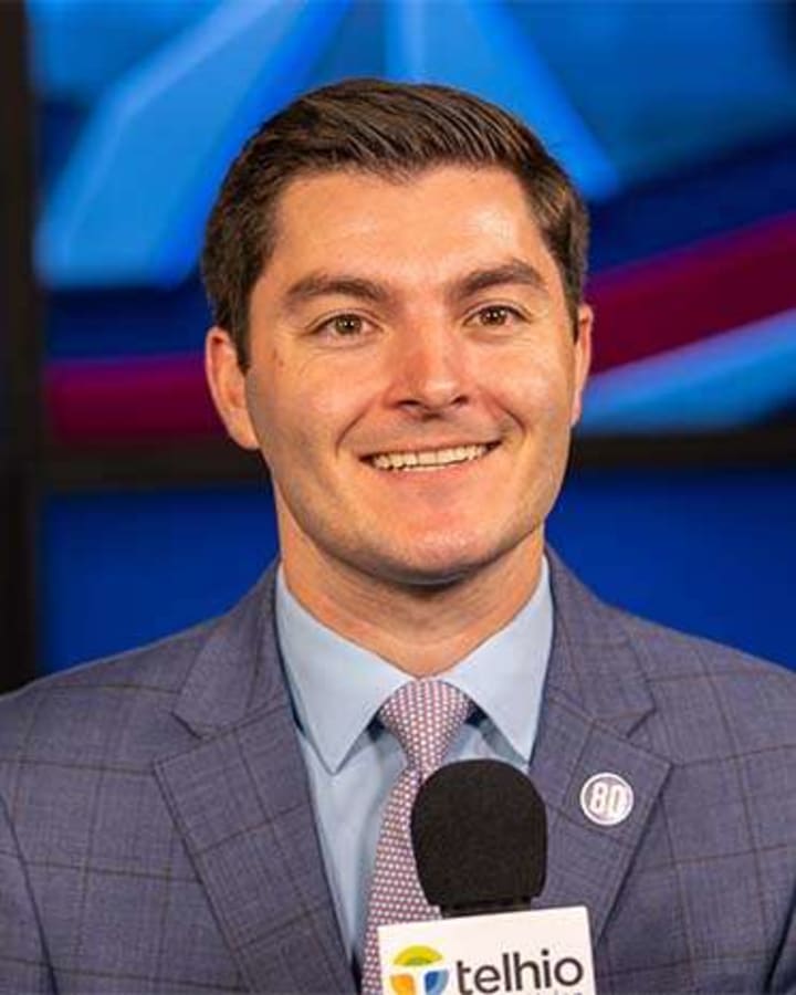 Photo of Blue Jackets radio and broadcast personality, Dylan Tyrer.