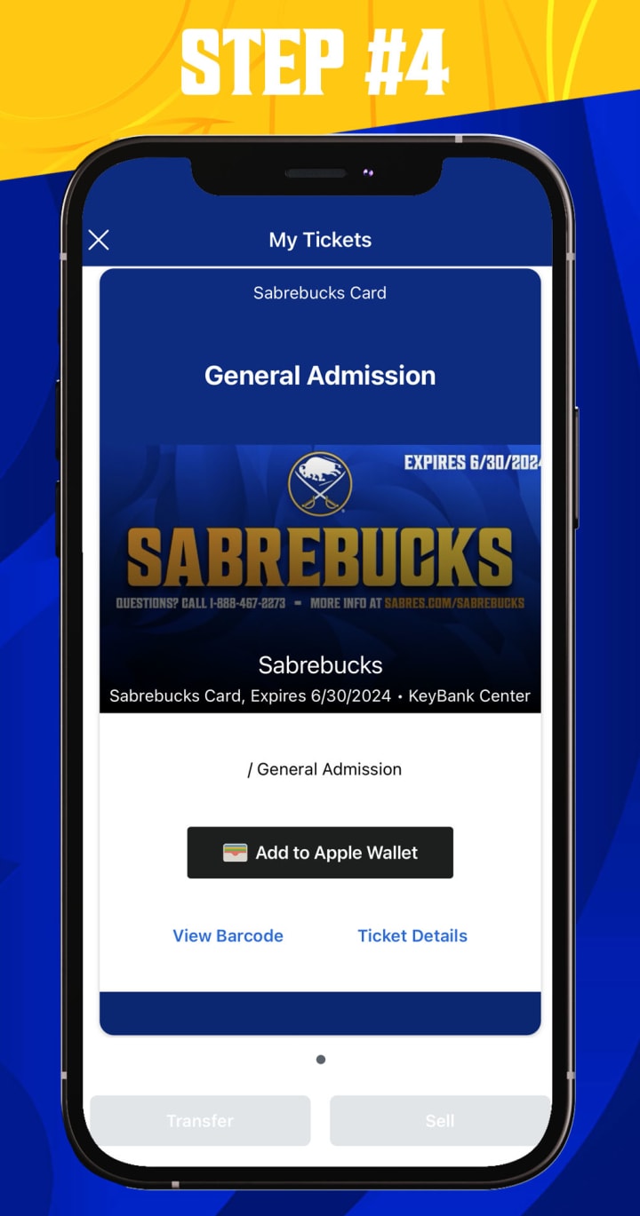 Buffalo Sabres Sabrebucks redemption step 4
