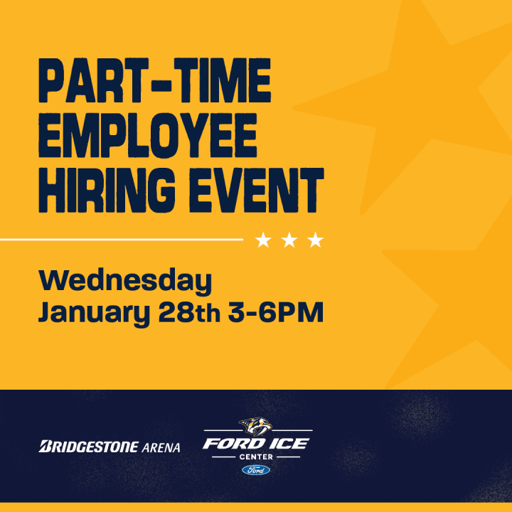 Graphic that reads Part-Time Employee Hiring Event. The hiring event will take place on Wednesday, January 28th, from 3 to 6 p.m.