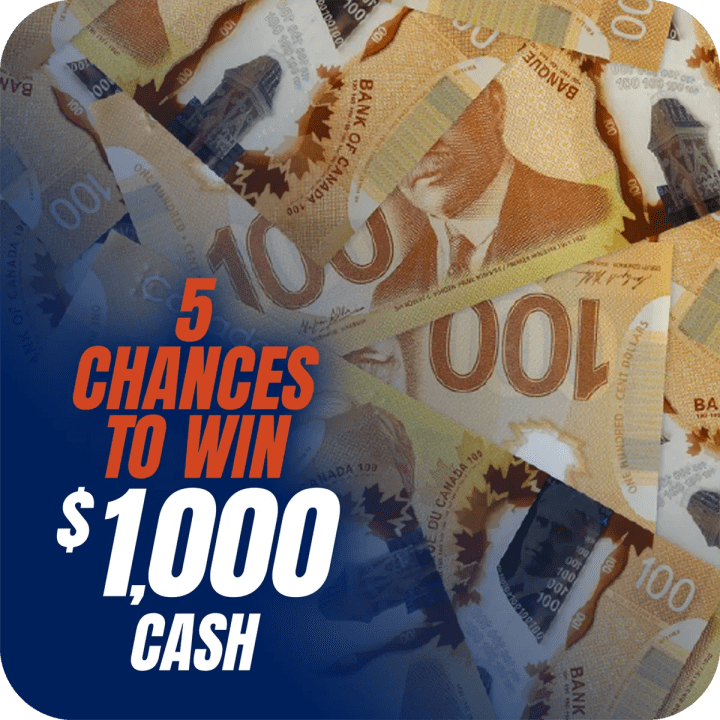 5 CHANCES TO WIN $ 1000 CASH