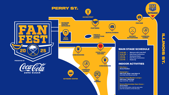 Buffalo Sabres Fan Fest Map