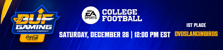 BUF Gaming EA College Football 25 Tournament 1st Place: OVOSlanginBirds