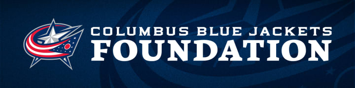 Blue header with Columbus Blue Jackets Foundation logo.