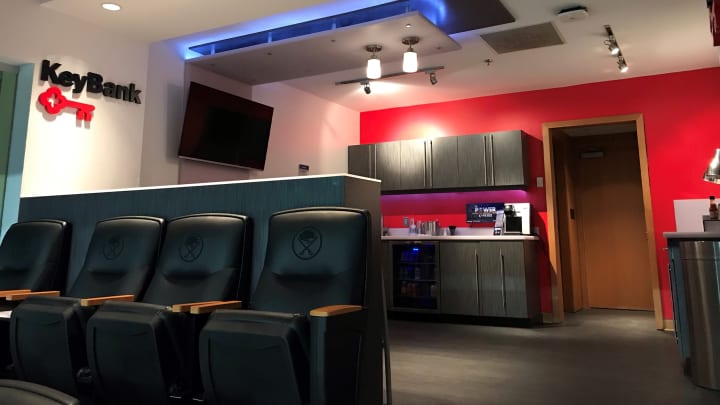 Photo from inside one of key bank center's suites